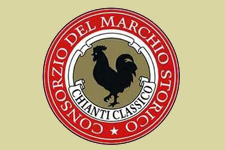 Logo image that identifies DOC wine of Chianti